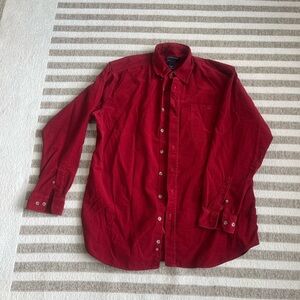 Stylish Red Men's Casual Button Down Shirt